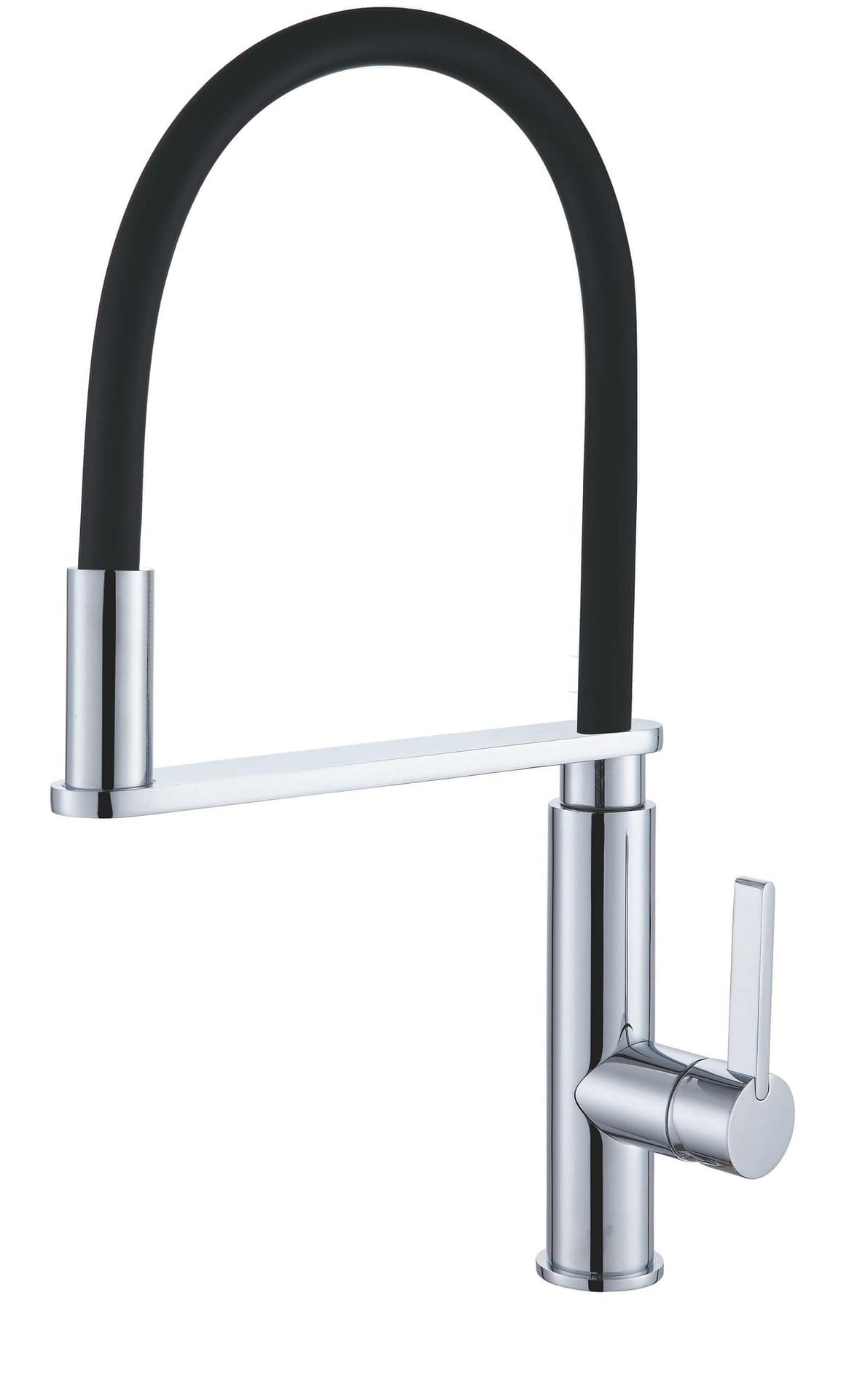Kuchendesigner Gooseneck Pull Out Kitchen Mixer Chrome/Black