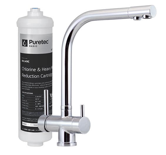 Puretec ILTM30 Inline Under Sink Water Filter System With 3 Way Mixer